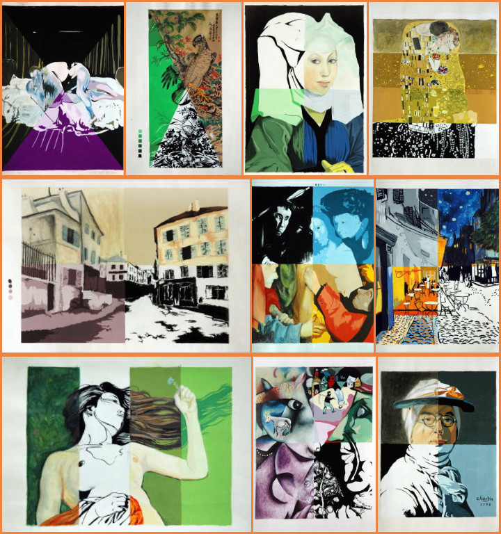 デザイン科-生徒作品-2年-模写